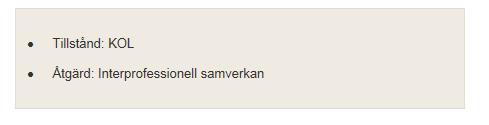 KOL Anamnes och spirometri (FEV1/FVC <0,7) Rökavvänjning, fysisk träning, vaccination, nutrition, beakta samsjuklighet FAKTA utb 2017-01 45