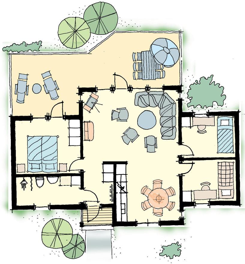 EFFEKT 82 Byggyta: 81,6 m 2 Boyta: 70,9 m 2 Överbyggd entré: 1,6 m 2 Terrass är tillval INV