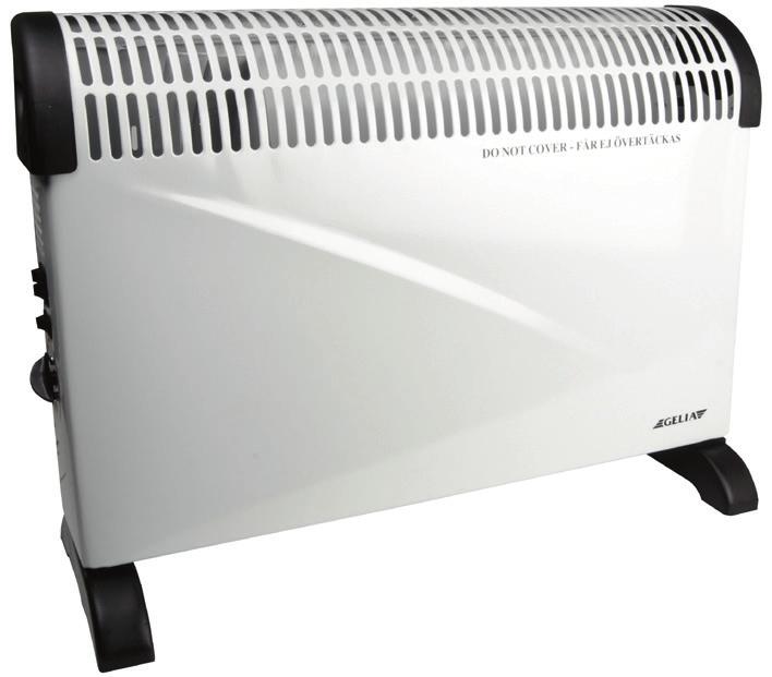 tre effektlägen 750W/1250W/ 2000W samt fläkt.