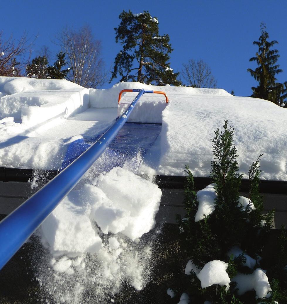 Skopan som är av HD-polyeten glider lätt även i besvärliga snöförhållanden och tål kyla ned till -40 grader.
