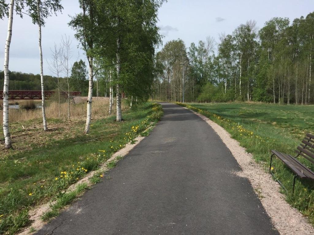 Figur 10 - Exempel på friliggande gång- och cykelväg i Gripenberg.