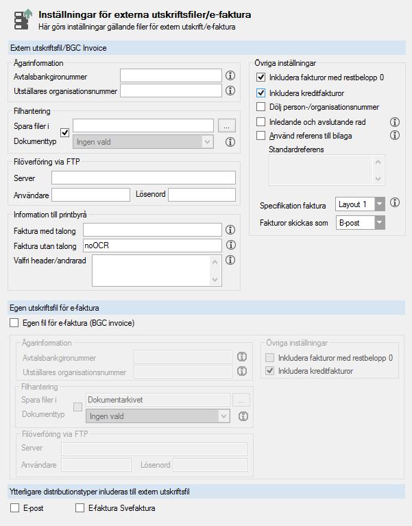 E-faktura (BGC-Invoiceformat) Det är möjligt att använda e-faktura i Vitec Hyra. Denna lathund beskriver hanteringen av e- faktura i formatet BGC-Invoice.