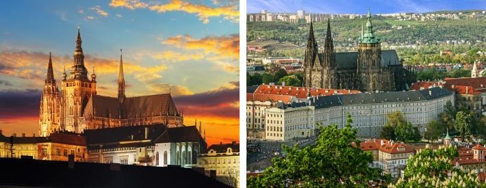 Slottet i Prag är en av Tjeckiens mest populära sevärdheter. TV-tornet (9.4 km) Det 216 meter höga tv-tornet i Prag är stadens kännetecken på gott och ont.