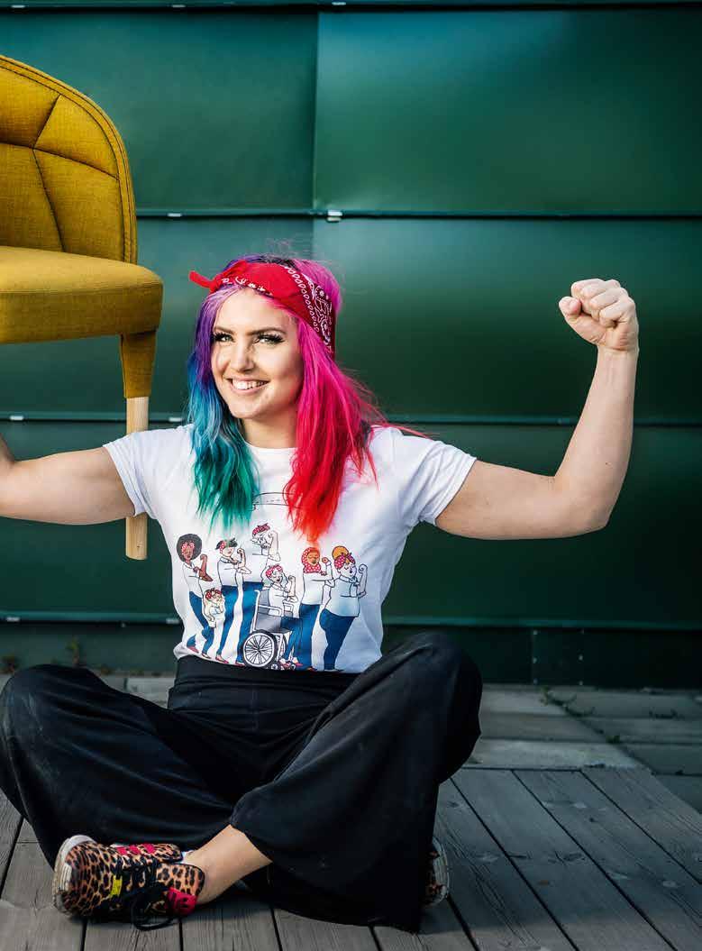 linnéa claeson ÅLDER: 25. GÖR: Handbollsproffs i danska klubben Ringkøbing, studerar juridik och jobbar mot sexuella trakasserier och näthat genom @assholesonline.