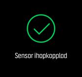 När POD- eller sensorenheten har parkopplats söker klockan efter den så fort du väljer ett sportläge som använder den här typen av sensor.