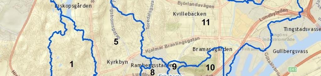 Bratteråsberget respektive Krokängsberget utgör två höjdområden med marknivåer på cirka +25 meter över havet respektive drygt +30 meter över havet.