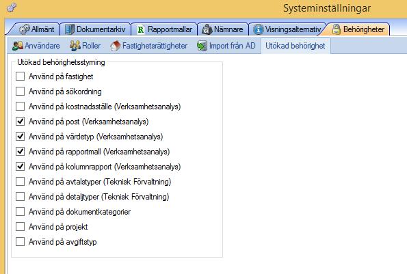 Utökad behörighet baserad på roll Med utökad behörighet avses möjligheten att bestämma vilka användare som ska se vad och vad de ska kunna göra med det de ser med avseende på olika entitetstyper.