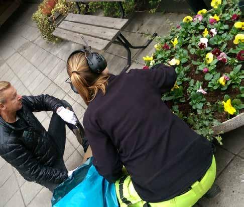 I år har sammanlagt 6 ungdomar mellan 15 och 19 år arbetat framförallt med trädgården under sommarlovet.