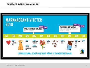 Fairtrade på jobbet: Har din arbetsplats Fairtrade-märkt i fikarummet? Anmäl er då till Fairtrade på jobbet. Har ni det inte, prata med den som är ansvarig. Läs mer på: http://fairtrade.