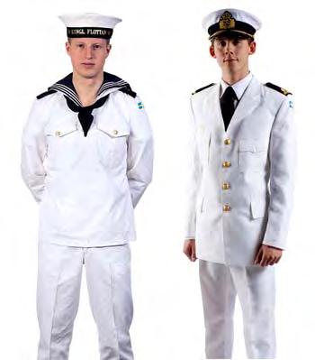 3.4 Uniform m/87 vit för marinen Uniform m/87 vit är marinens uniform för vardags- och paradbruk i subtropisk och tropisk miljö.