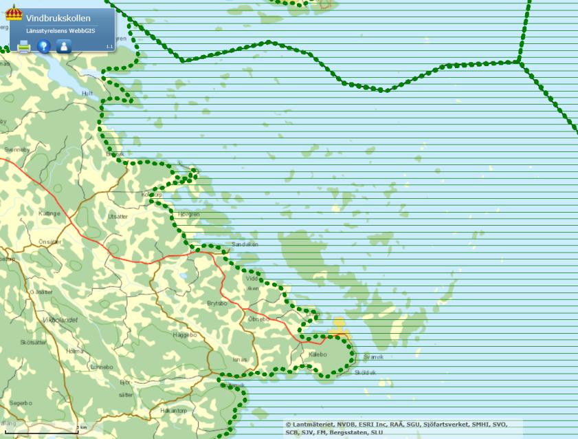 naturreservat (gröna prickar) där det även inryms ett Natura2000-område (fågel- och habitatdirektivet röda respektive