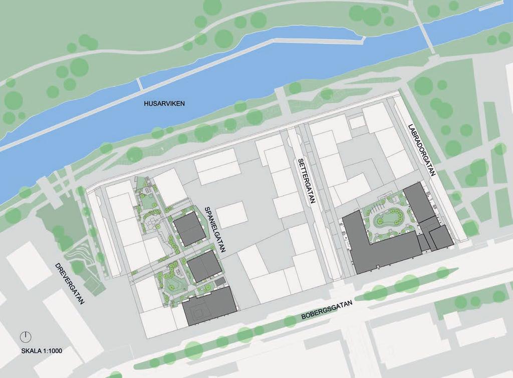 Vy från Bobergsgatan KÄLLA: EINAR MATTSSON GENOM ROSENBERGS ARKITEKTER I BACKÅKRA 81