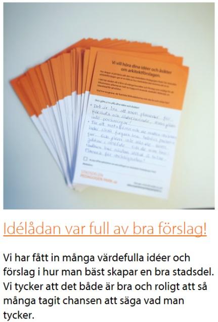 Kommunikation och Dialog Via webbsidan Information om