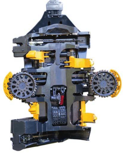matvalsar 36 kn 5 m/s 1 450 Maximal öppning marvalsar Kapdiameter, en sågning Matningssystem Matningskraft