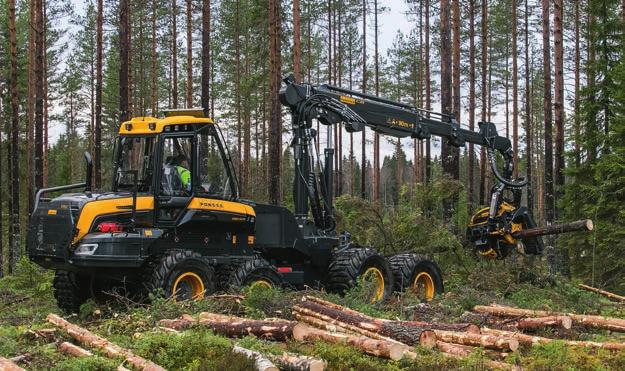På begäran från kunder har bomhuvudet konstruerats så att en svängdämpare med flera lameller kan användas överst på tappen, så att skördaraggregatet kan användas snabbare och med större precision.