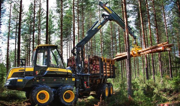 38 KRANAR 39 PONSSE K70+ Lyftmoment, brutto Vridkraft Rotationsvinkel Drifttryck Räckvidd, S/M PONSSE K90+ Lyftmoment, brutto Vridkraft Rotationsvinkel Drifttryck Räckvidd, S/M 106 knm 24,5 knm 360