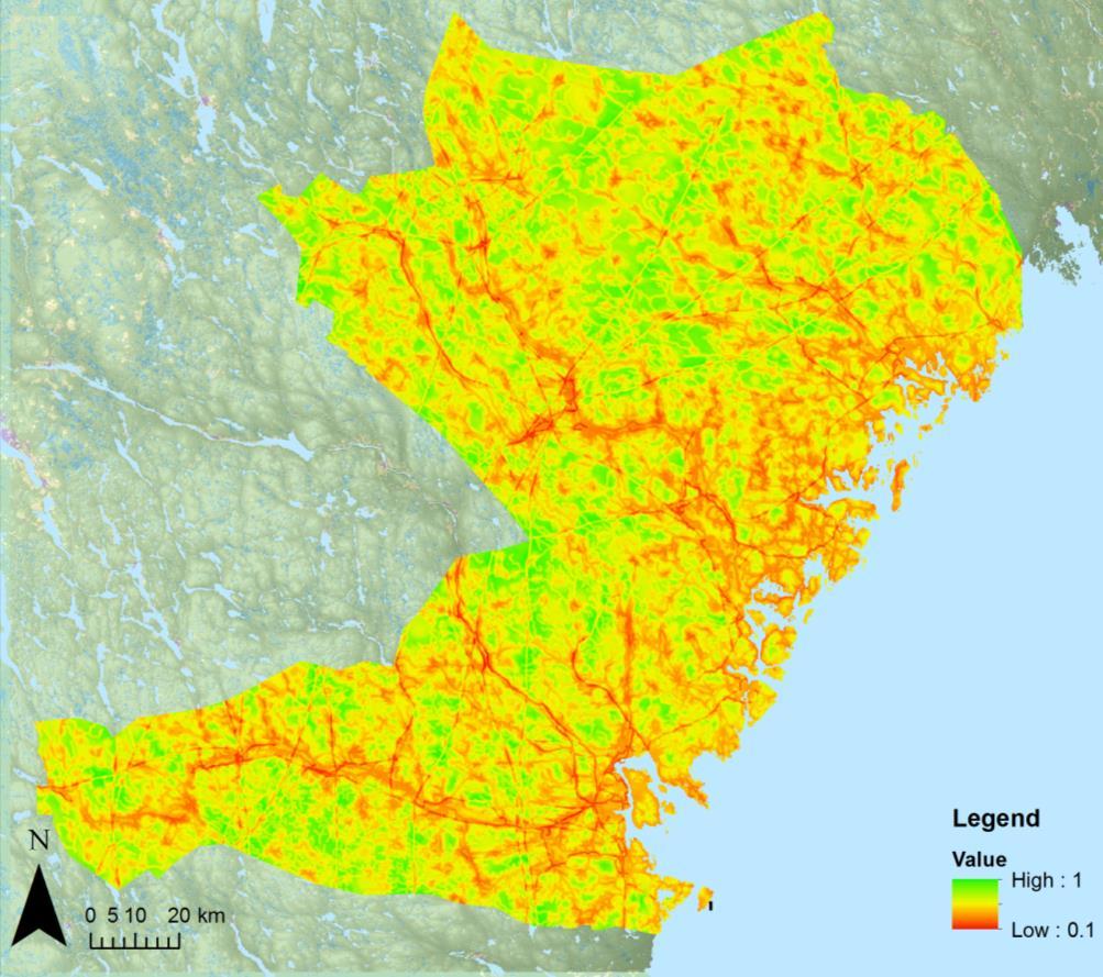 SAMMANVÄGD BILD Flermålsanalysens resultat Lämplighetskarta synergier Konfliktkarta Planeringsunderlag: o o Integrera