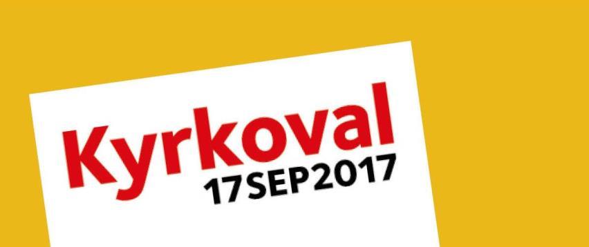Glöm inte att rösta i kyrkovalet! Apropå val, tillhör du Svenska Kyrkan så gå och rösta i kyrkovalet den 17 september! Även i kyrkan är det viktigt med ett korrekt och väl insatt styre.