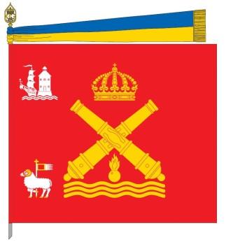 2.11.13. Fjärde sjöstridsflottiljen (4.sjöstriflj) Fälttecken 4.sjöstriflj Tretungad svensk flagga. f.d. Kustflottan Bataljonsfanor 41. korvettdivisionen Tretungad svensk flagga. f.d. 2.