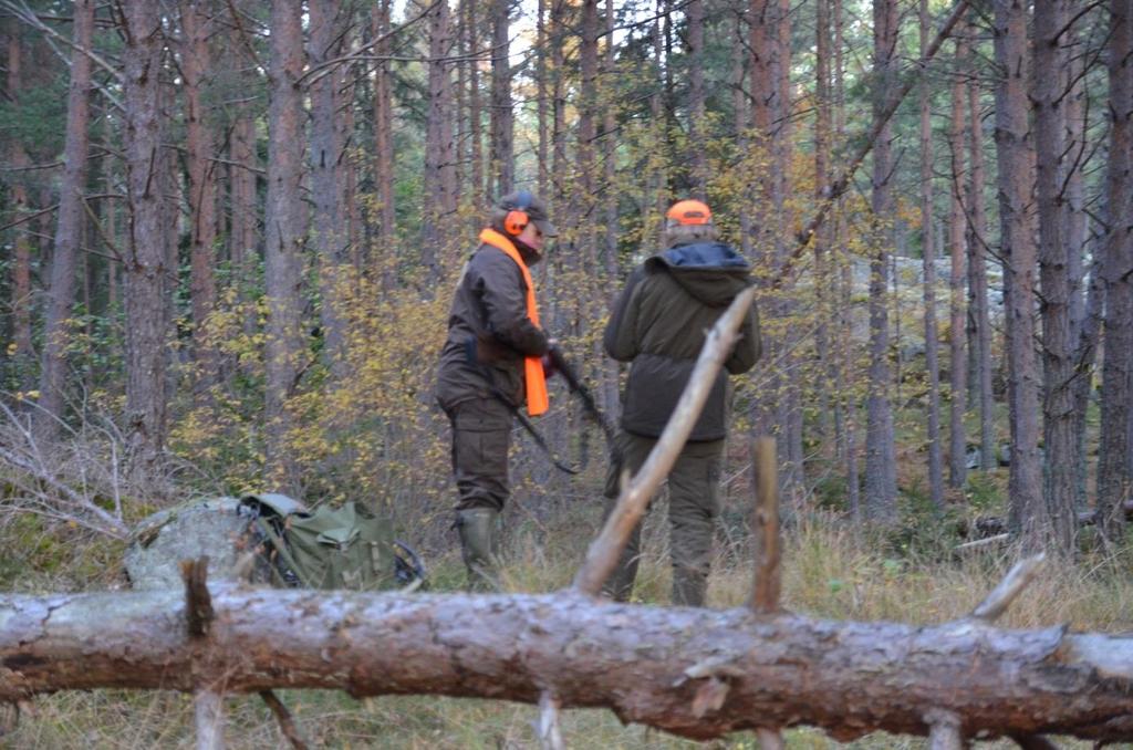 Passkytt på plats Meddelande på radion, att samtliga skyttar är utsatta och hundarna släpps.