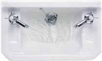 Kranar för tvåhålstvättställ kallas Lavoirkranar och ur dem får man endast varm eller kallt vatten.
