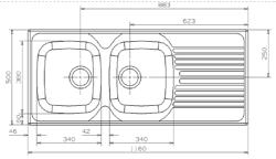 500 mm 340 380 165 mm 170 330 70 mm