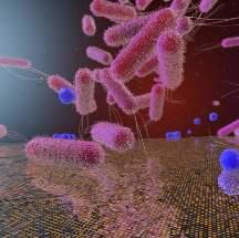 Sammansättningen av metaller ger upphov till en galvanisk effekt, en mikroström, som gör att bakterierna får svårare att fästa och bilda biofilm.