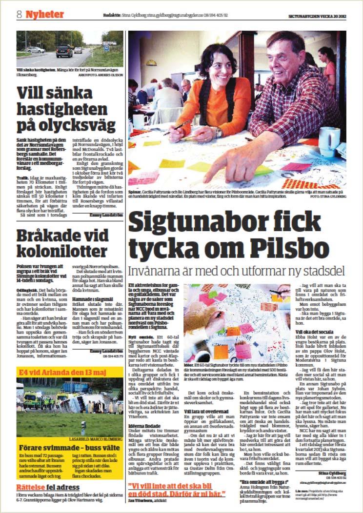 Sigtuna stadsängar Medborgarforum 2a Workshop