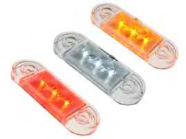 Led Sidomarkerings- och Positionslampa Sidomarkeringslampa och positionsljus LED med reflex och lysdiod. 24 V. Orange, rött eller vitt glas. Finns med 0,5 m kabellängd och 5m kabellängd. OBS!