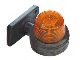 LED Positionslampa GYD Positionslampa LED 24 V. Glas i slagtåligt makrolon. På kort gummiarm (110 mm) 1 st vitt och 1 st orange glas. ECE-godkänd. 2259D.