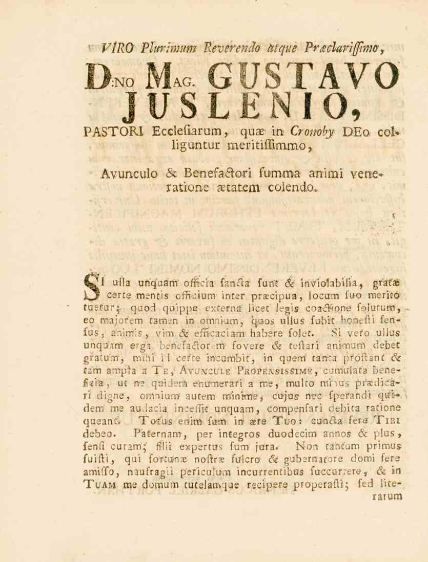 PMO Plm-imum Reverendo ätque Pr^clariffmiOy DnoM*o.