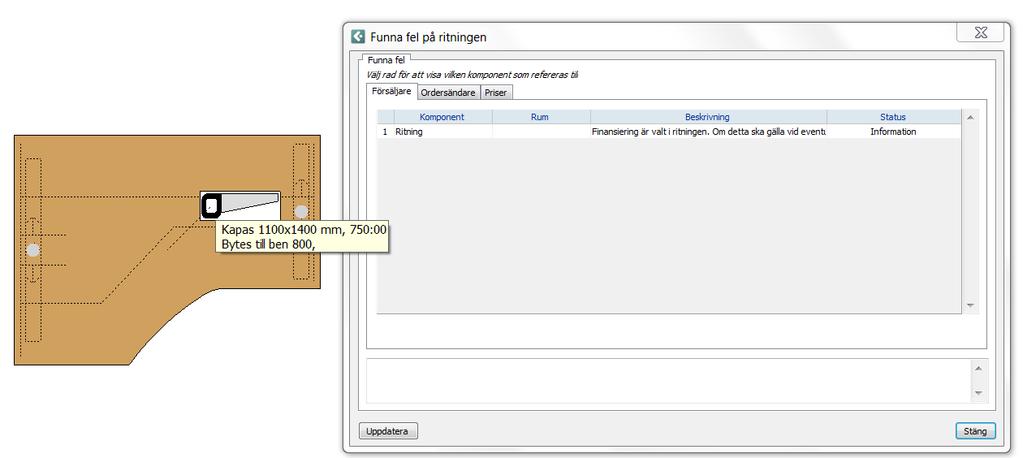 Verifiera Ritning - Varning för kundanpassning på Oberon (v146) Denna varning gäller enbart för de som ordersänder om-filer till Movex.