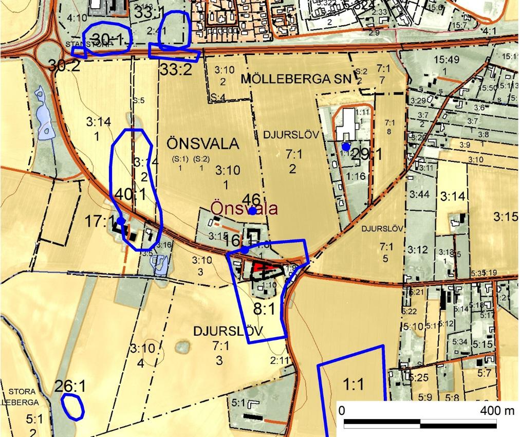 Inledning Med anledning av ett planerat uppförande av ett enplanshus inom fastigheterna Önsvala 1:17 & 1:18 inom Önsvala historiska bytomt, beslutade Länsstyrelsen om en avgränsad arkeologisk