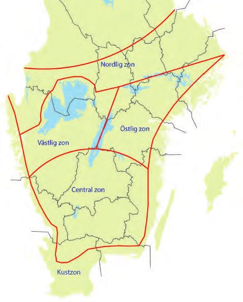 Program för regional miljöövervakning i Hallands län 2015-2020 21 Förekomsten av ozon i landsbygdsmiljö påverkas av olika geografiska förutsättningar.