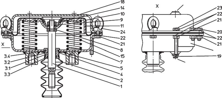 Figur 5: DP32 spindel in Luftanslutning Avluftning Typskylt Figur 6: