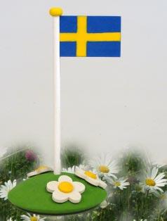 44625 Bröllopsflagga svensk 250 mm 44624-129 Bordsflagga,