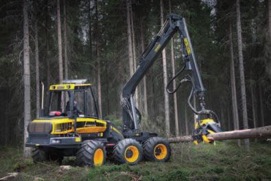 Manövreringen av maskinen och arbetet kröns av det lättanvända, avancerade PONSSE Opti-informationssystemet.