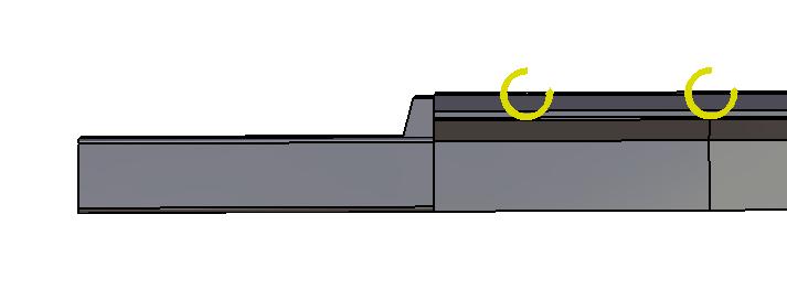 Dess infästning till kranfundamentet förenklas till en trekantig profil.