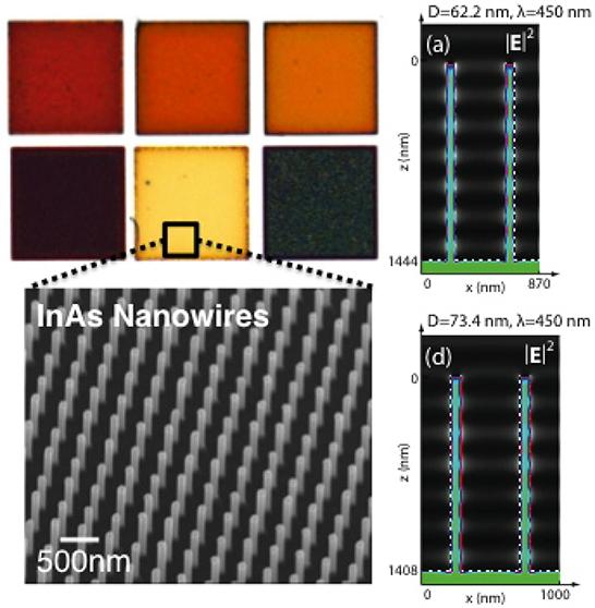 Nanoelectronics and photonics Nanowire arrays with photonically tunable absorption