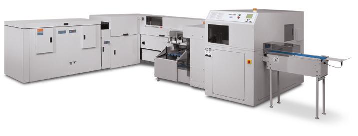 C.P. Bourg BDFx Booklet Maker med Square Edge Den här kompakta utrustningen för häftesproduktion har tre funktioner i en och samma maskin: häftning, falsning och trimning.