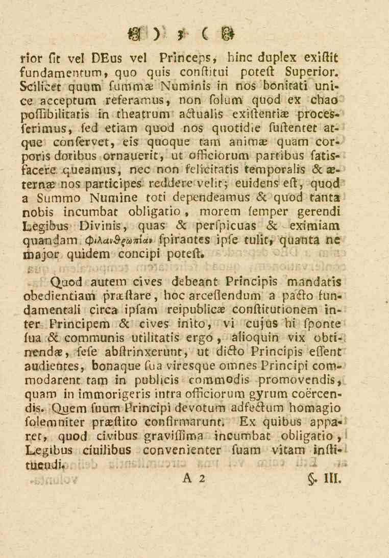V)) ( rior 5t vel DEus vel Princeps, hinc duplex exiftit fundamentum, quo quis conftitui potest Buperior.