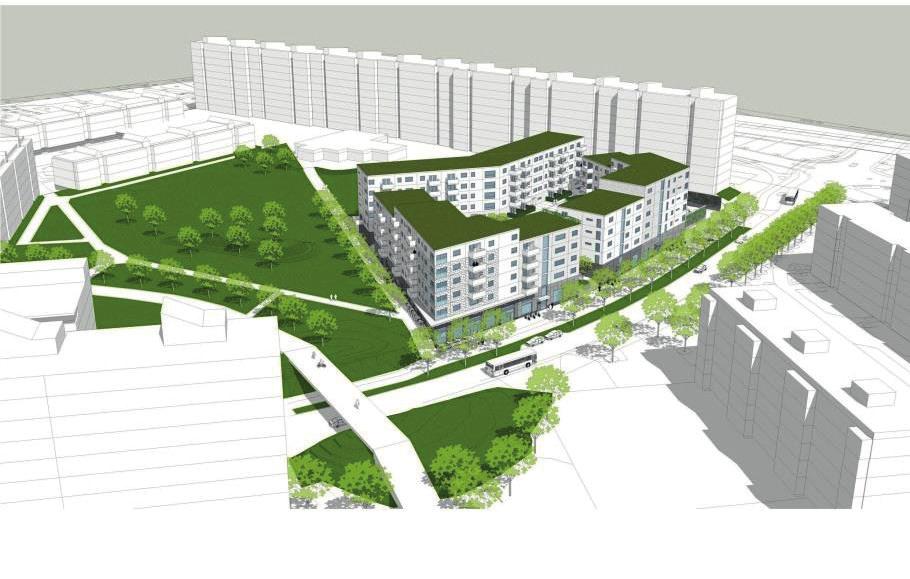 En av de klara planerna tar ett helhetsgrepp om Lindängen Centrum för att stärka dess roll som mötesplats i södra Fosie och möjliggör tillskott av service och handel samt 250-300 nya bostäder.