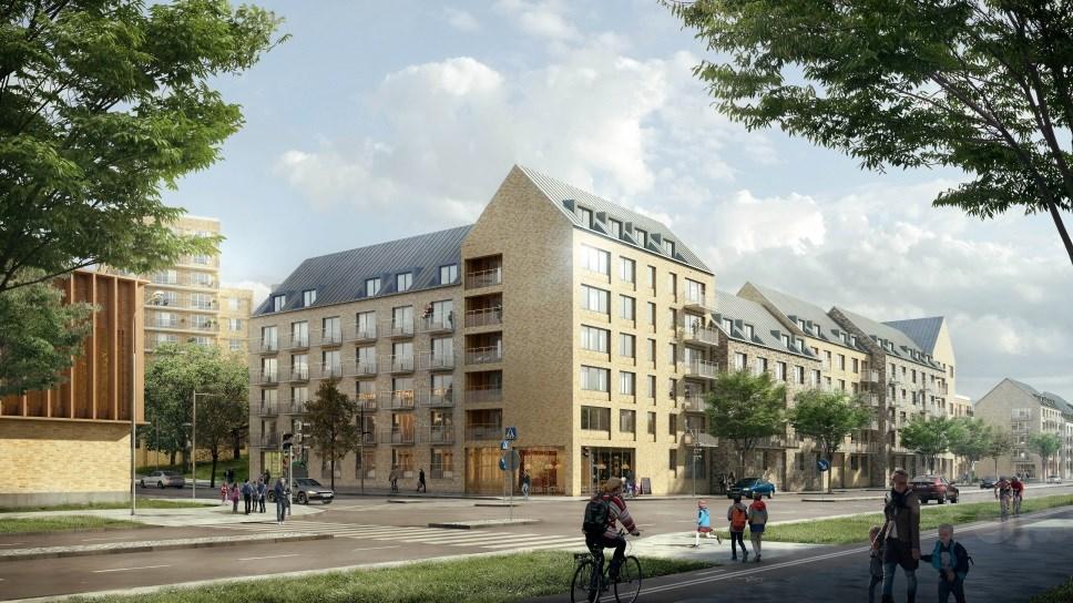 Kvarter E-G Kvarter E-G längs Älvsjövägen ger gaturummet stadga och förlänger den stadsmässighet som finns sydost om Götalandsvägen. Bostadshusen delas upp i två kvarter.