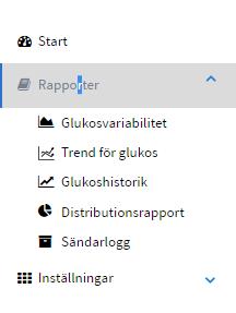 2 Navigeringsmeny Högst upp till vänster på startsidan hittar du navigeringsmenyn. Du kan öppna och stänga navigeringsmenyn genom att klicka på.