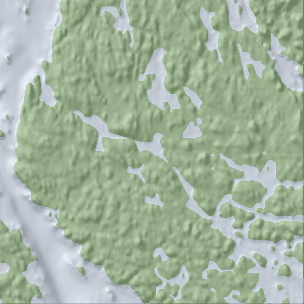 Figur 206. Strandnivåkarta med hav och fornsjöar/våtmarker för 2000 år sedan. Från SGU. Skala 1:50 000.