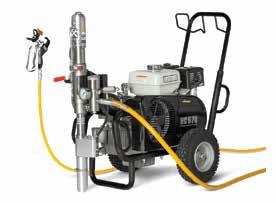 HeavyCoat 0 E SSP Spraypack/ 00 V Extra tempo för XL projekt i alla avseenden HC 0 är med sin matarmängd av l/min den prestationsstarkaste hydrauliskt drivna kolvpumpen WAGNER har.