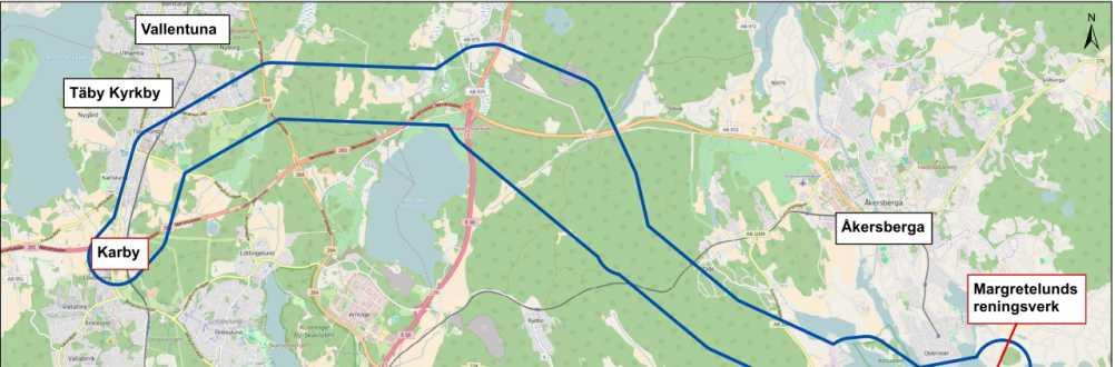 Uppdragsnr: 10218037 5 (29) Figur 1 Översiktlig skiss över de ursprungliga alternativen.
