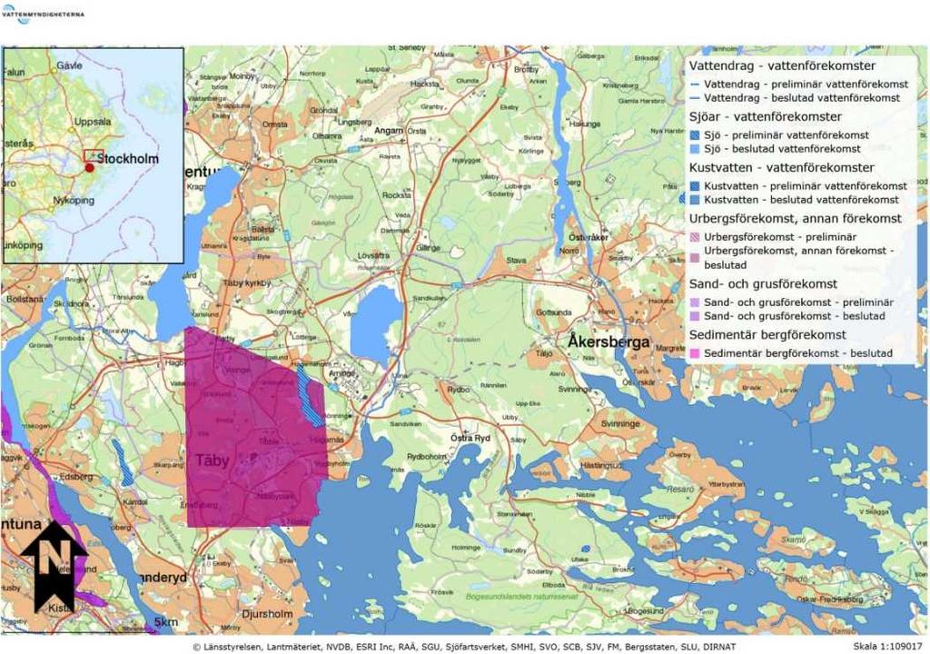 Uppdragsnr: 10218037 14 (29) Tabell 2. Beslutad och bedömd statusbedömning för vattenförekomster som eventuellt kan påverkas av anläggningsarbeten på land.