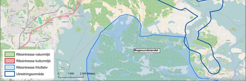 3 Gällande bestämmelser och skydd enligt miljöbalken 6.3.1 Områden av riksintresse Inom utredningsområdet för den föreslagna tunnelsträckningen finns två utpekade områden för riksintresse för kulturmiljö (3 kap.