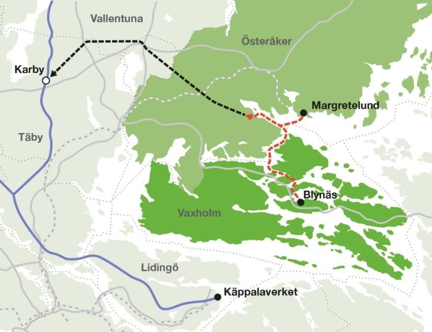 Detta är ÖVA Käppalaförbundet har behov av att förstärka sitt avloppssystem i nordöstra Storstockholm.